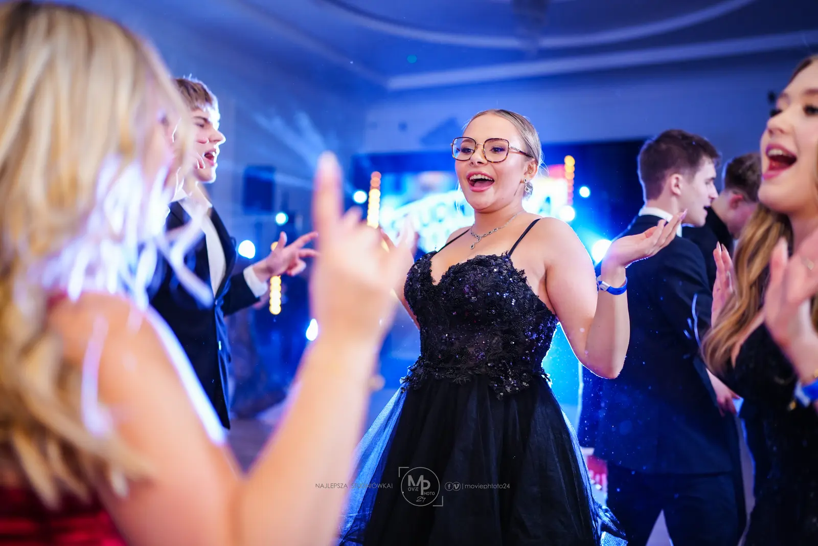 Parkiet podczas studniówki 24 LO w Łódź