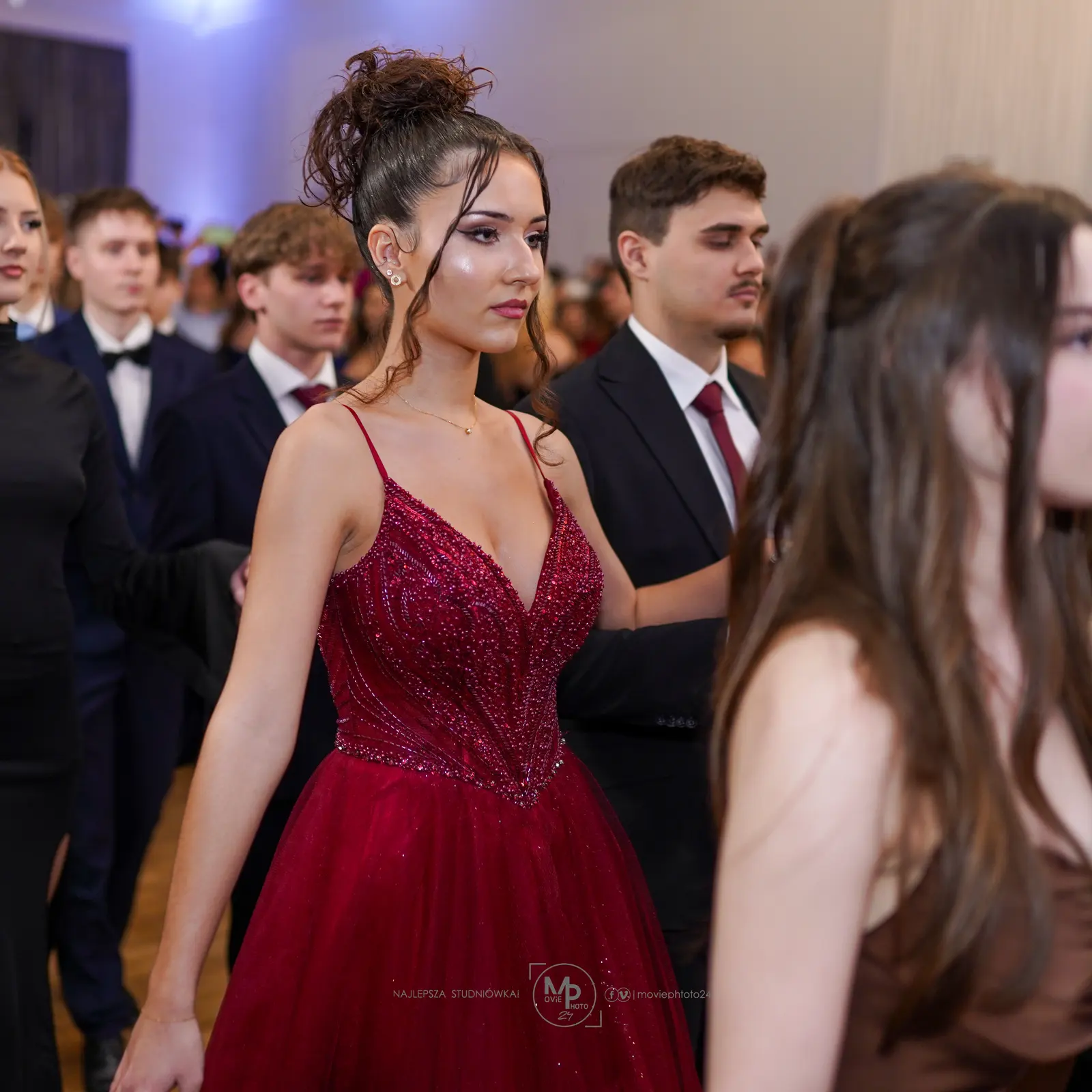 Polonez podczas studniówki 24 LO w Łódź